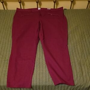 GAP Women's Dark Red Ankle Jeans